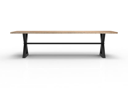 Wallace 120" Oak Dining Table - Sandblasted Natural