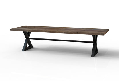 Maxwell Acacia 120" Dining Table - Natural + Smoke