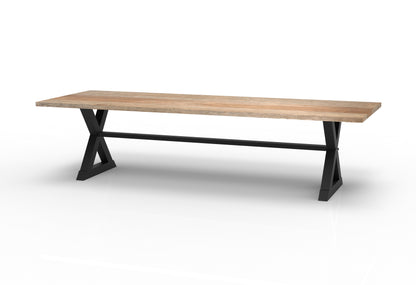 Wallace 120" Oak Dining Table - Sandblasted Natural