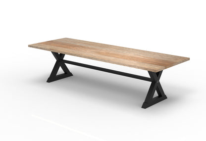 Wallace 120" Oak Dining Table - Sandblasted Natural