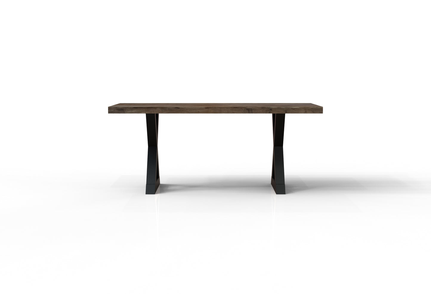 Maxwell Acacia 72" Dining Table - Natural + Smoke