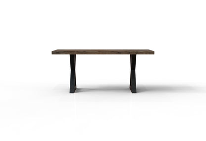 Maxwell Acacia 72" Dining Table - Natural + Smoke