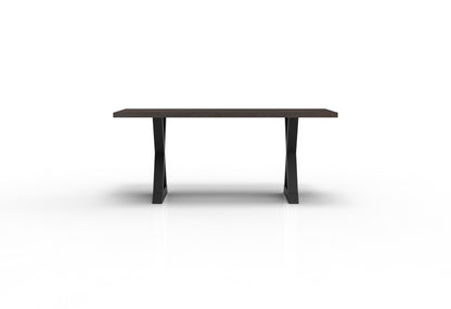 Wallace 72" Oak Dining Table - Sandblasted Black