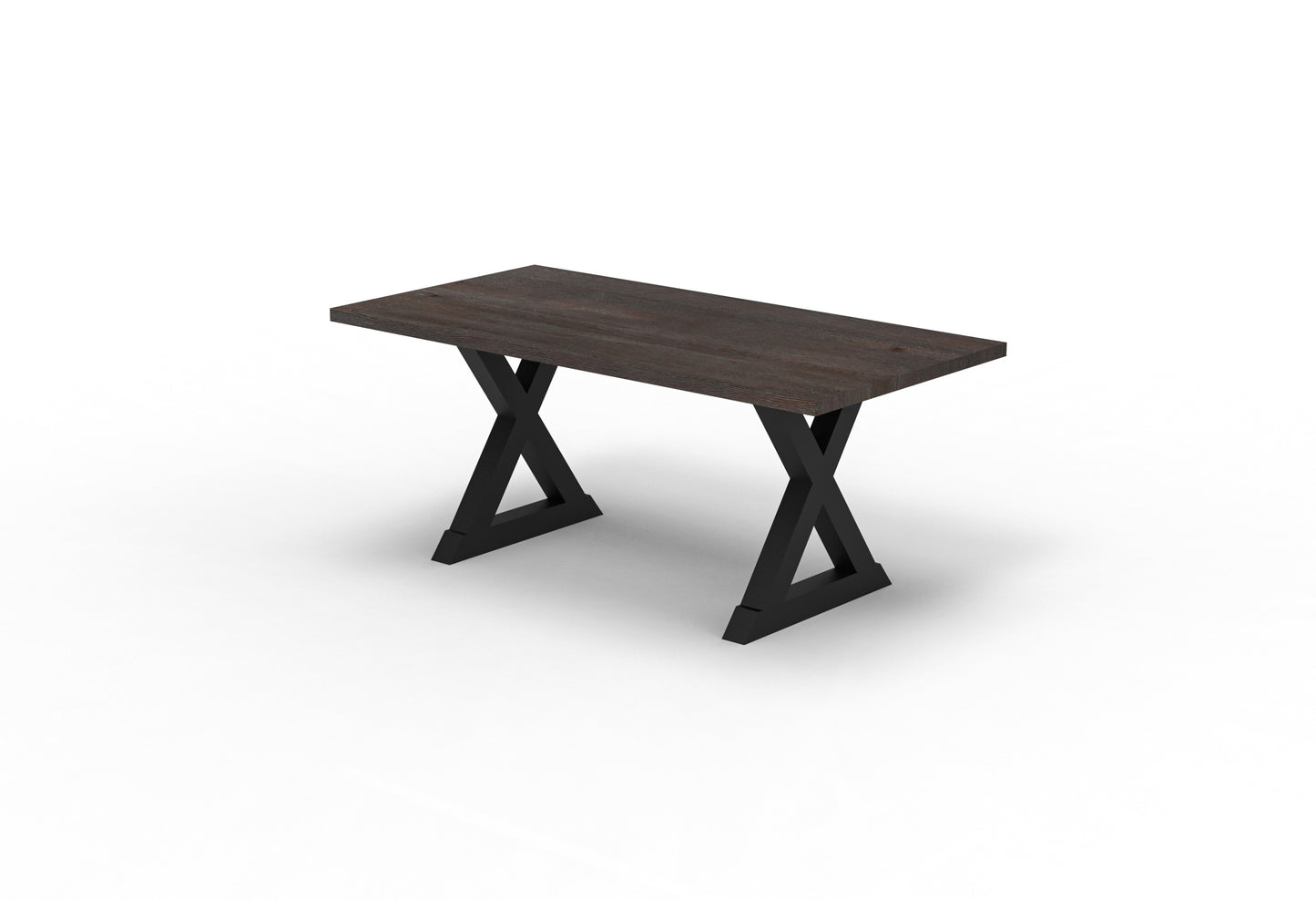 Wallace 72" Oak Dining Table - Sandblasted Black