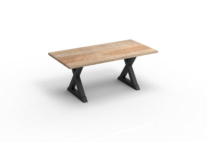 Wallace 72" Oak Dining Table - Sandblasted Natural