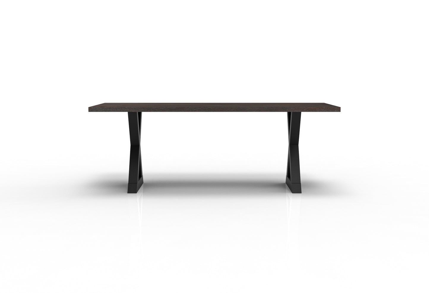 Wallace 84" Oak Dining Table - Sandblasted Black