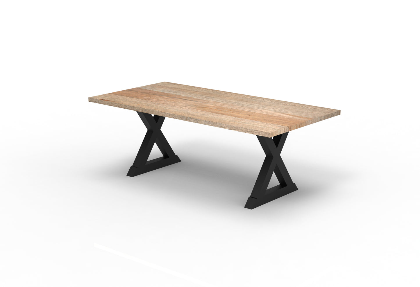 Wallace 84" Oak Dining Table - Sandblasted Natural