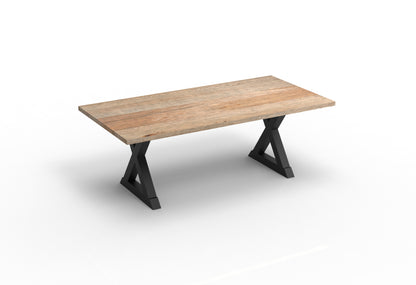 Wallace 84" Oak Dining Table - Sandblasted Natural