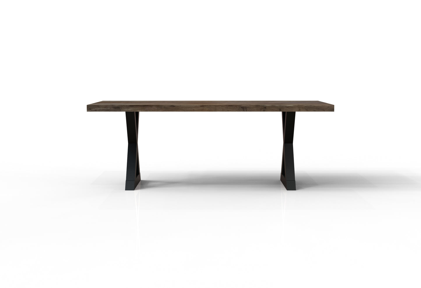 Maxwell Acacia 84" Dining Table - Natural + Smoke