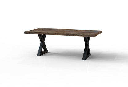 Maxwell Acacia 84" Dining Table - Natural + Smoke