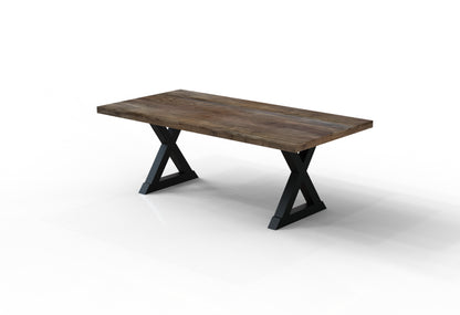 Maxwell Acacia 84" Dining Table - Natural + Smoke