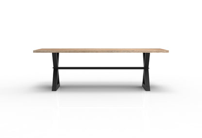 Wallace 96" Oak Dining Table - Sandblasted Natural