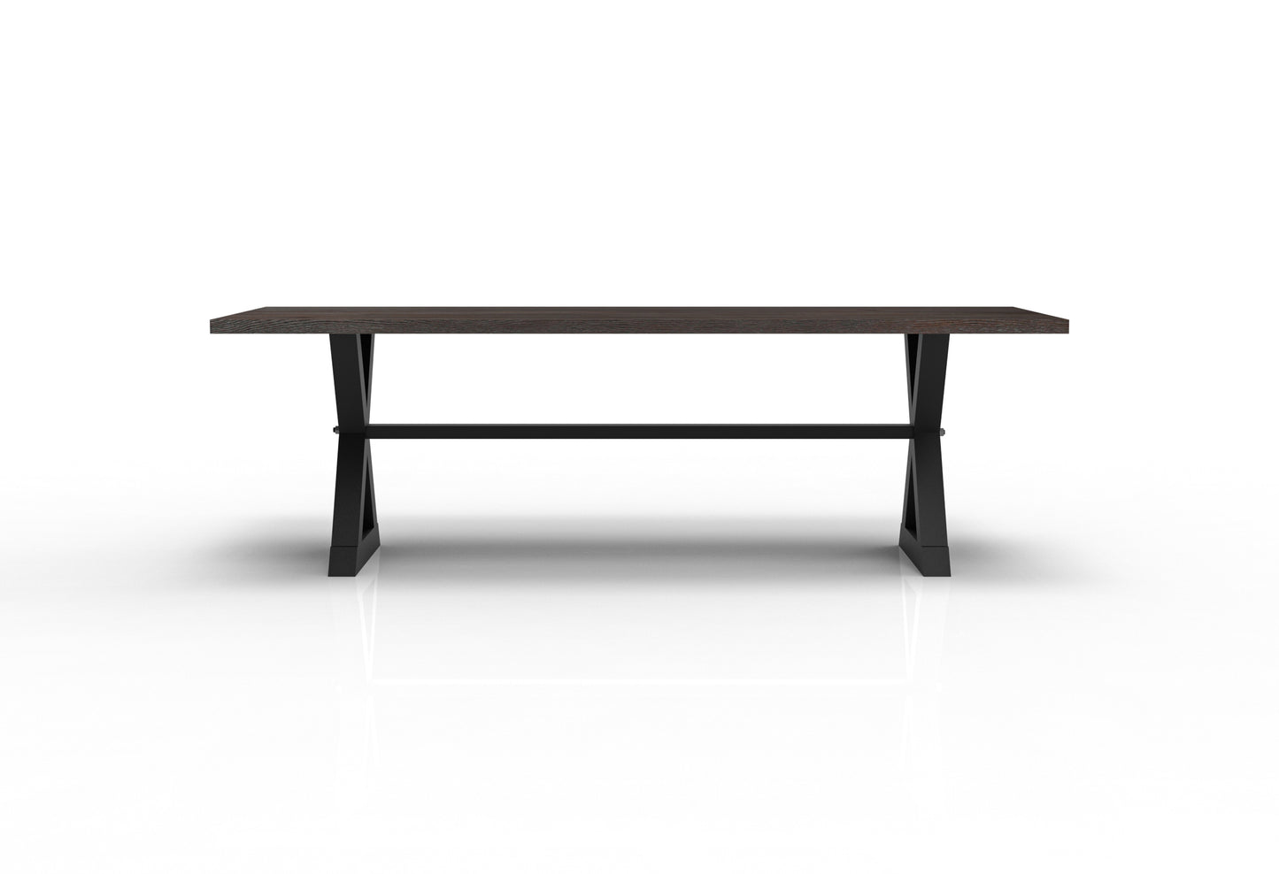 Wallace 96" Oak Dining Table - Sandblasted Black