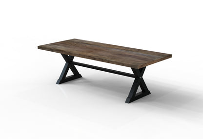 Maxwell Acacia 96" Dining Table - Natural + Smoke