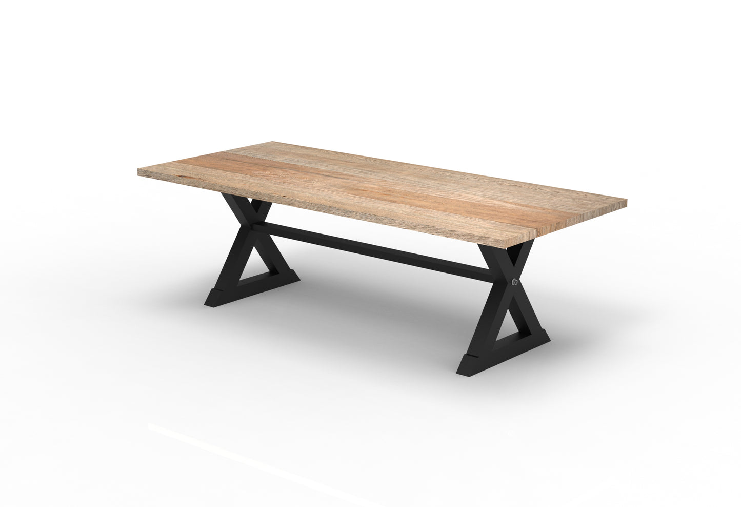 Wallace 96" Oak Dining Table - Sandblasted Natural