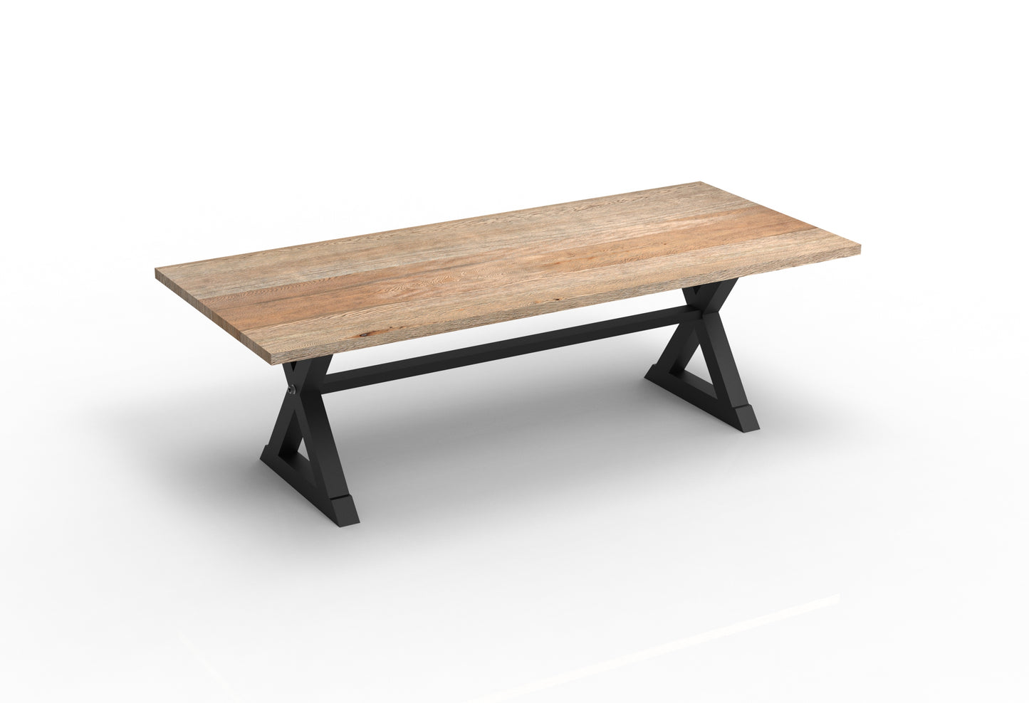 Wallace 96" Oak Dining Table - Sandblasted Natural