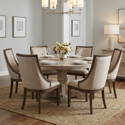 Drake 60" Round Dining Table - Sand Wash