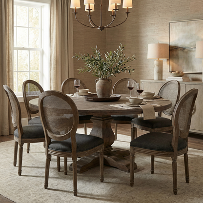 Drake 72" Round Dining Table - Carbon