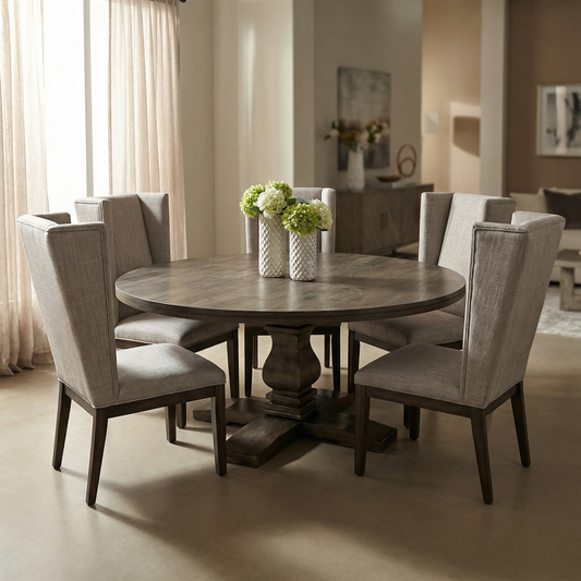 Drake 72" Round Dining Table - Distressed Natural