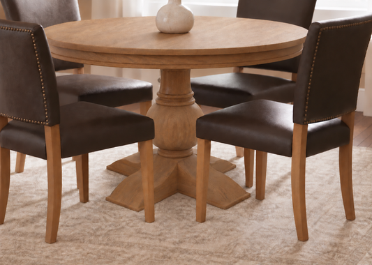 Weston 42" Acacia Round Dining Table - Natural