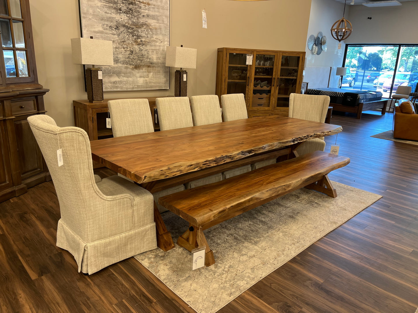 Malcolm Acacia 120" Live Edge Dining Table - Natural