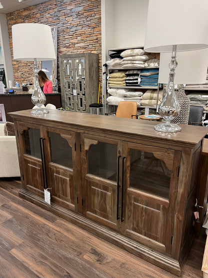 Bradshaw 76" 4 Door Sideboard - Natural + Smoke