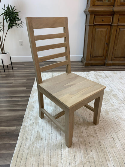 Malcolm Acacia Ladderback Dining Side Chair - New White Wash