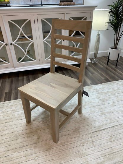 Malcolm Acacia Ladderback Dining Side Chair - New White Wash