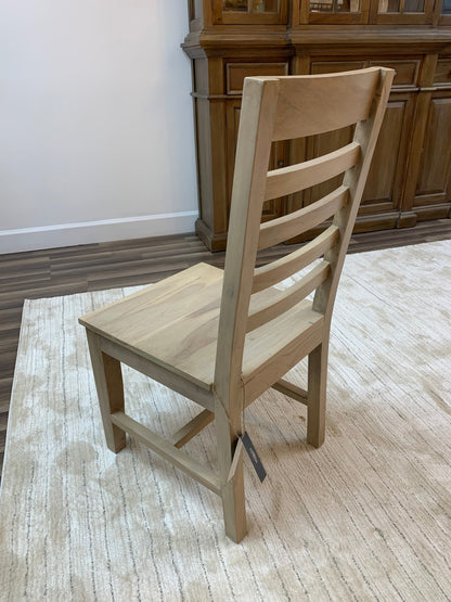 Malcolm Acacia Ladderback Dining Side Chair - New White Wash