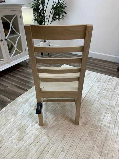 Malcolm Acacia Ladderback Dining Side Chair - New White Wash