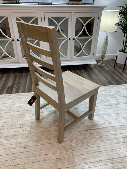 Malcolm Acacia Ladderback Dining Side Chair - New White Wash