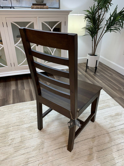 Malcolm Acacia Ladderback Dining Side Chair - Natural + Black