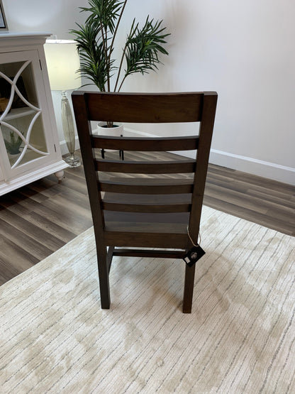 Malcolm Acacia Ladderback Dining Side Chair - Natural + Black