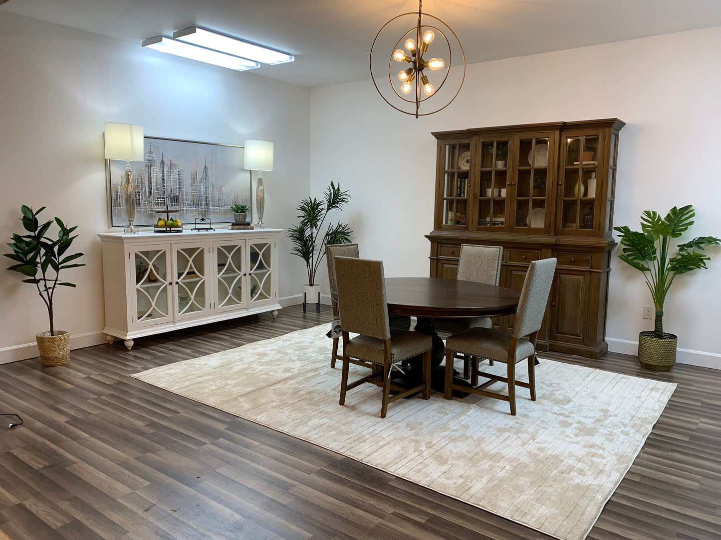 Weston 60" Acacia Round Dining Table - Natural + Black