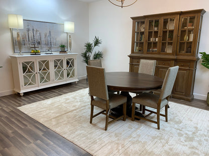 Weston 60" Acacia Round Dining Table - Natural + Black