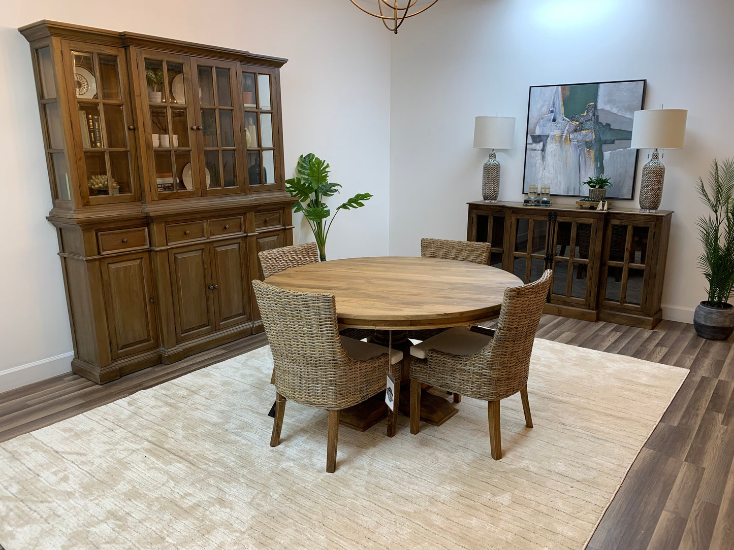 Weston 60" Acacia Round Dining Table - Natural