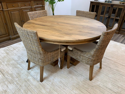 Weston 60" Acacia Round Dining Table - Natural
