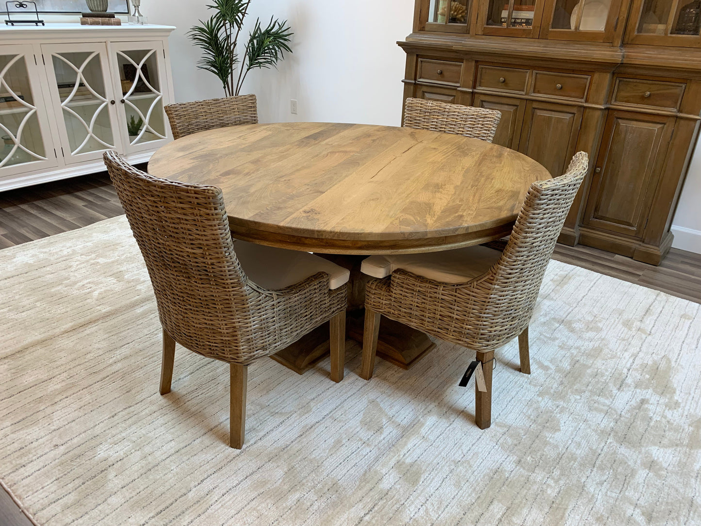 Weston 60" Acacia Round Dining Table - Natural