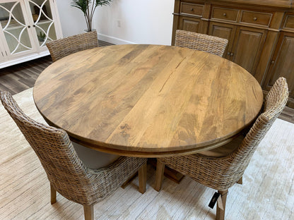 Weston 60" Acacia Round Dining Table - Natural