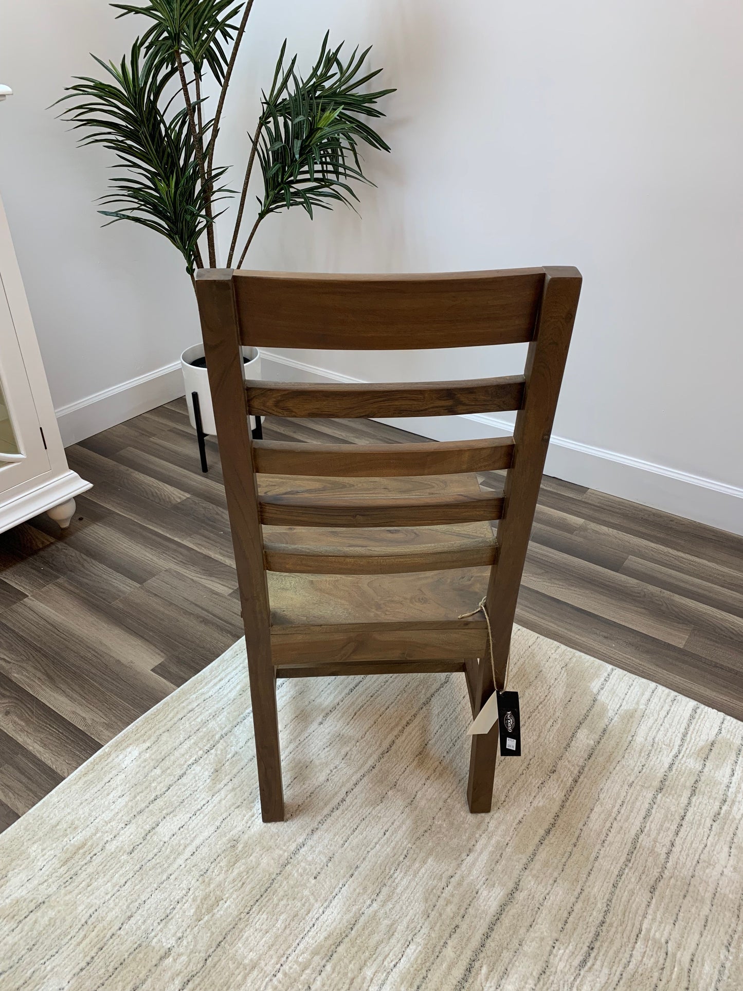 Malcolm Acacia Ladderback Dining Side Chair - Natural + Gray