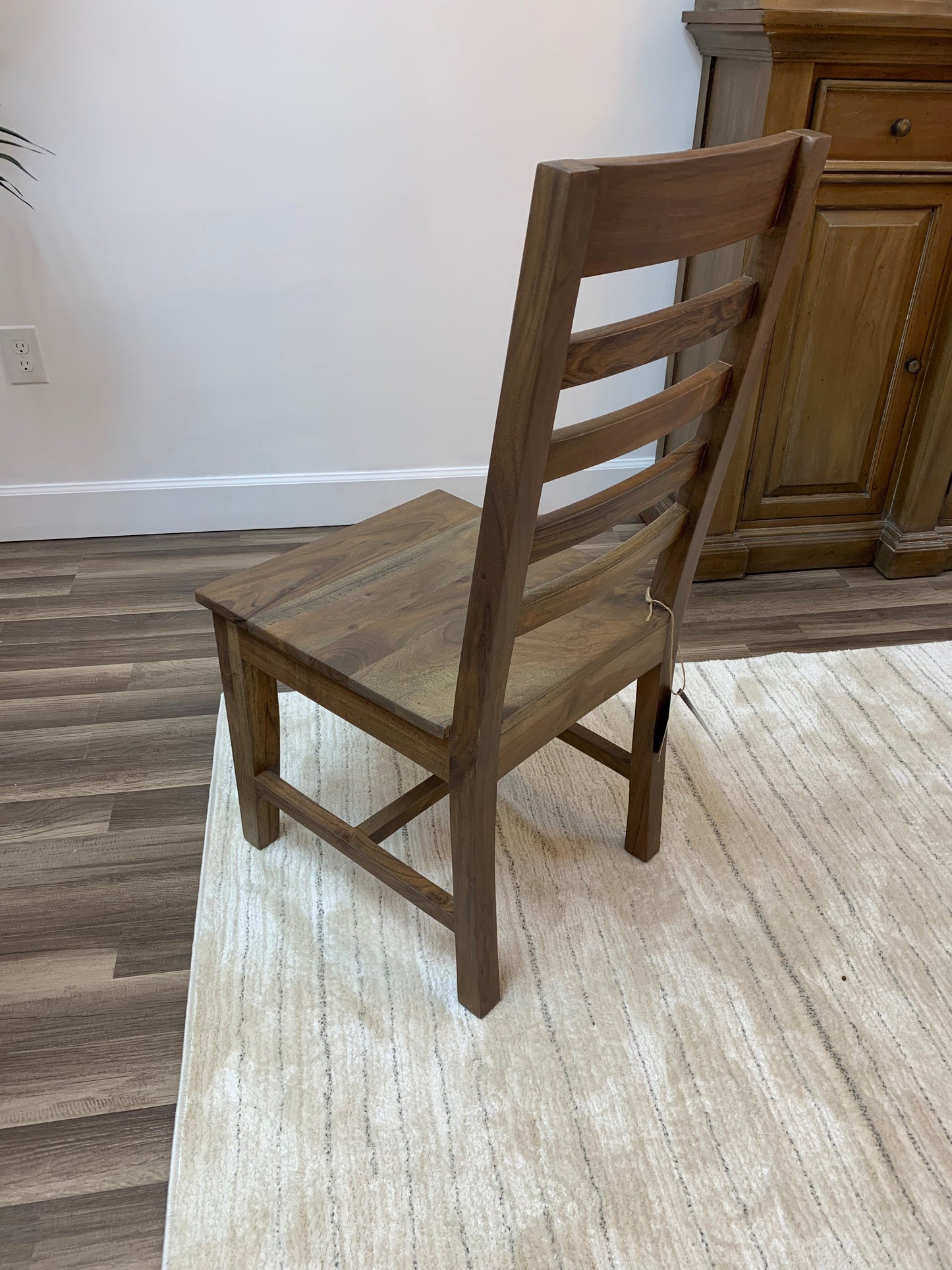 Malcolm Acacia Ladderback Dining Side Chair - Natural + Gray