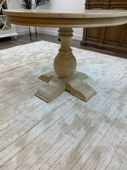 Weston 42" Acacia Round Dining Table - New White Wash