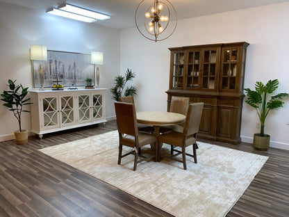 Weston 42" Acacia Round Dining Table - New White Wash