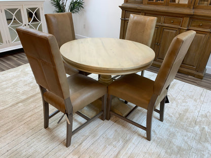 Weston 42" Acacia Round Dining Table - New White Wash