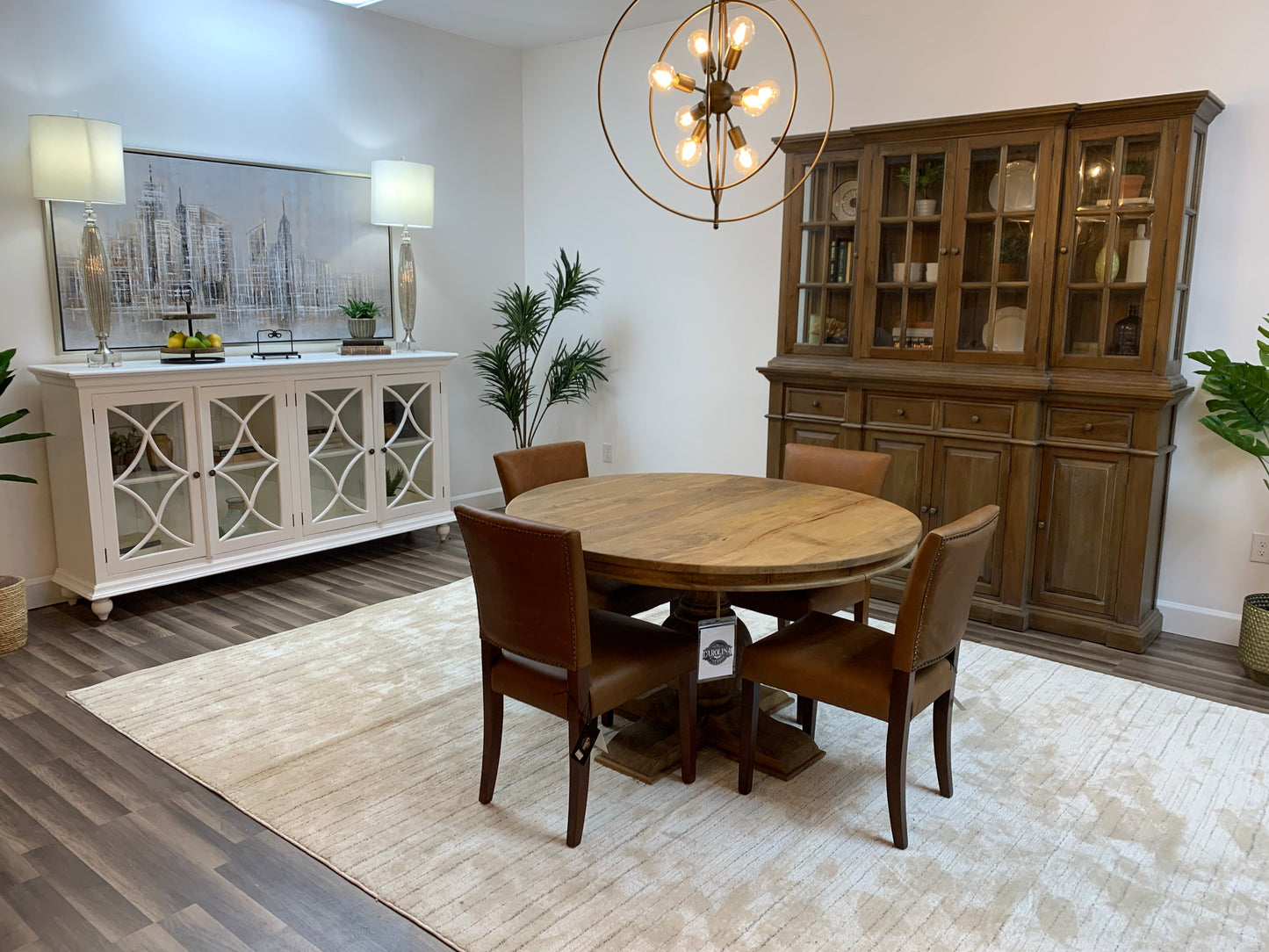 Weston 53" Acacia Round Dining Table - Natural