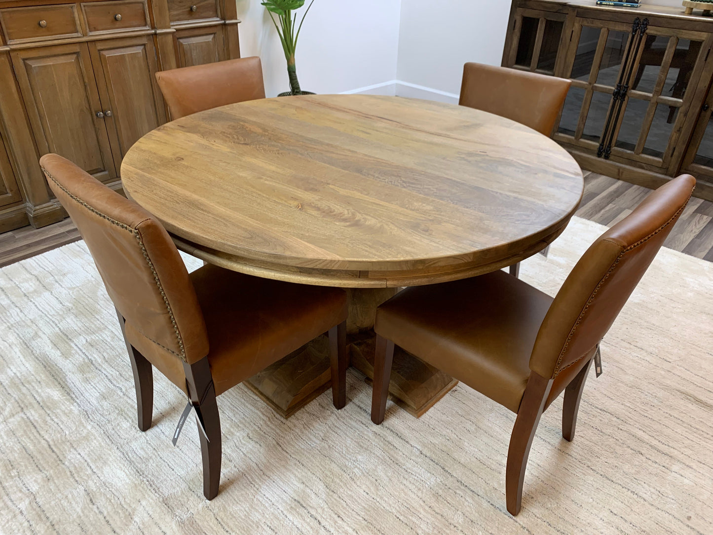 Weston 53" Acacia Round Dining Table - Natural