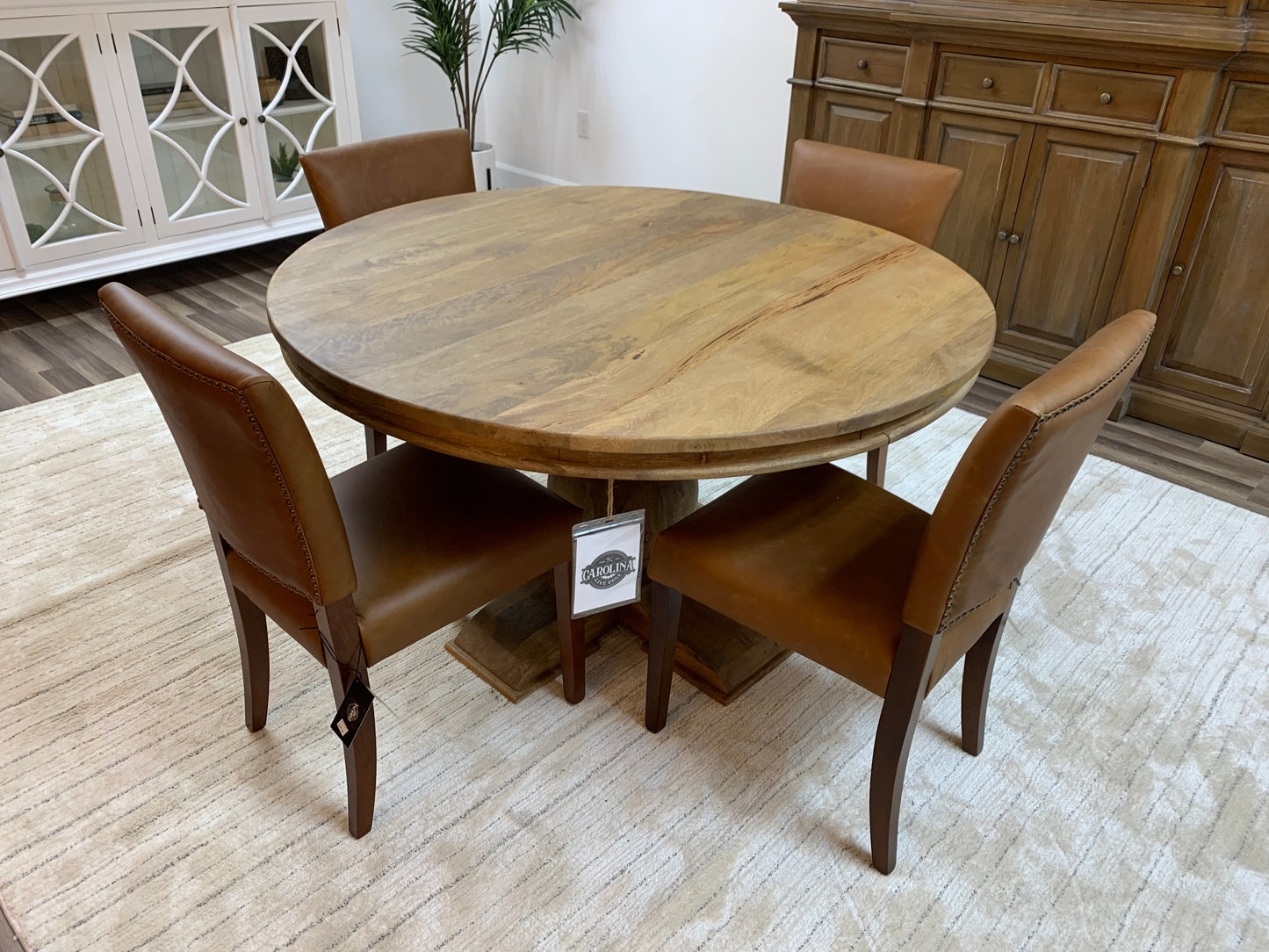 Weston 53" Acacia Round Dining Table - Natural