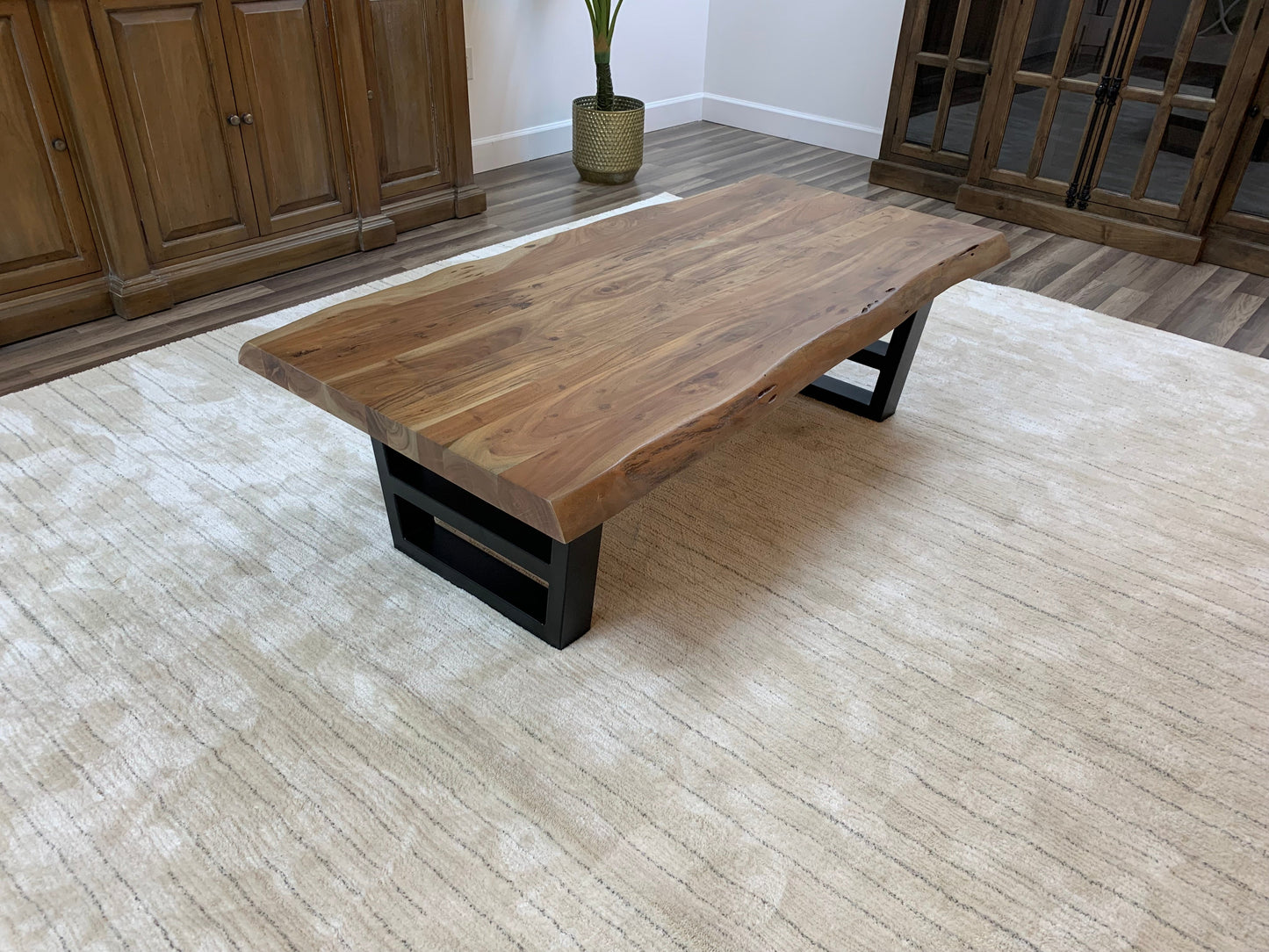 Malcolm Acacia 60" Live Edge Coffee Table - Natural