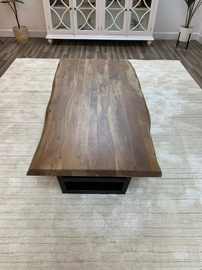 Malcolm Acacia 60" Live Edge Coffee Table - Natural