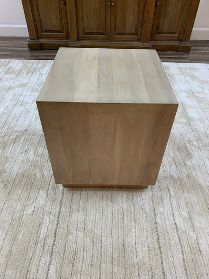 Malcolm Acacia 20" Square End Table - New White Wash